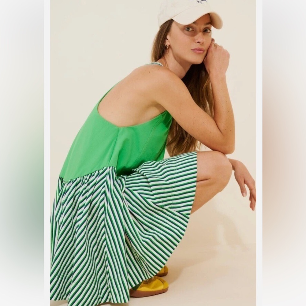 Daily Practice Spring Fling Racerback Babydoll Mini Dress Striped - Picture 7 of 9